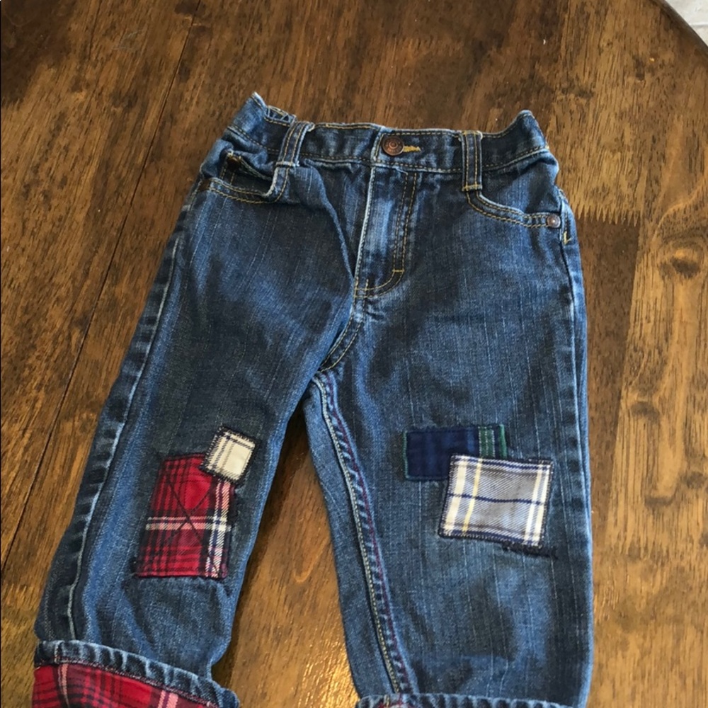OskKosh plaid cuff jeans